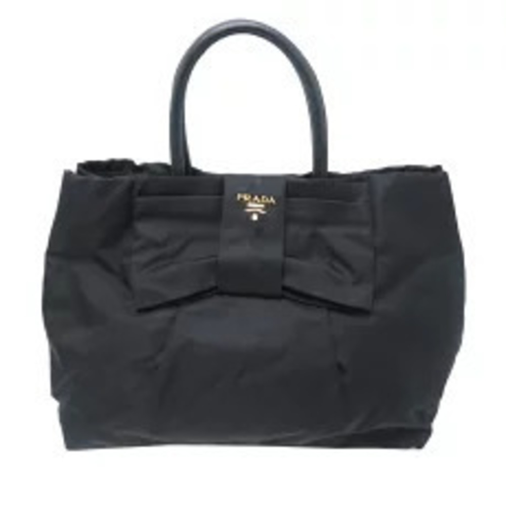 Prada Ribbon Tote Bag Black